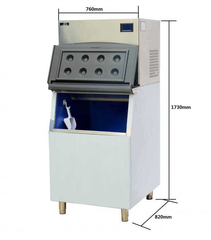 Anti Bacterial Water Cooled Ice Machine Water Flowing Mode SS304 Panel