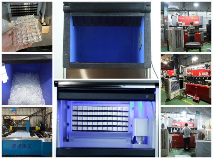 40kg Commercial Automatic Ice Cube Maker Machine 18kg Storage R290 7