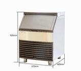 Brown Plastic Shell Undercounter Ice Cube Machine Air Cooling Mode 220V