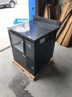 90kgs/24h Output  Black Titanium Stainless Steel 304 Shell Square Ice Machine with Blue Light