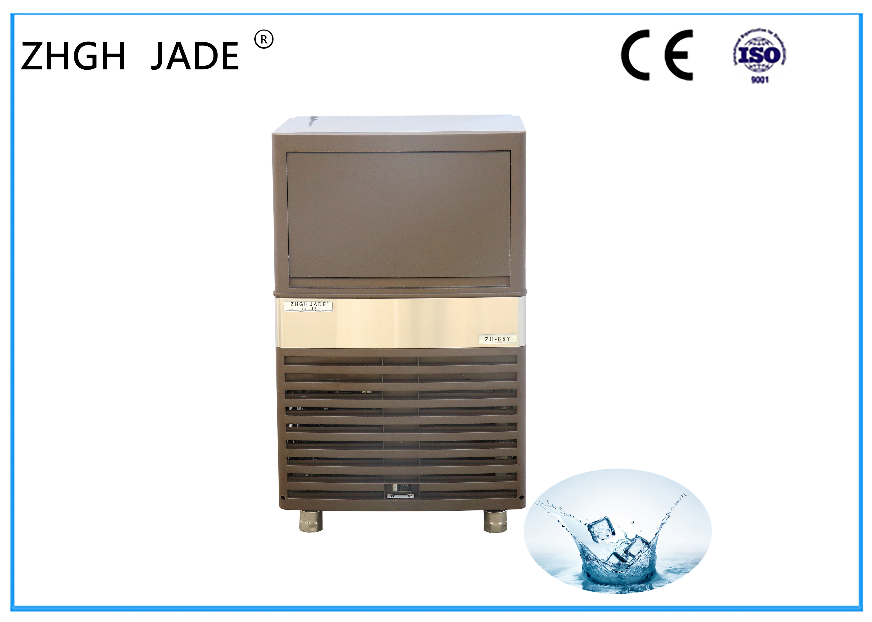 Water Cooling Stainless Steel Undercounter Ice Maker R404A Refrigerant