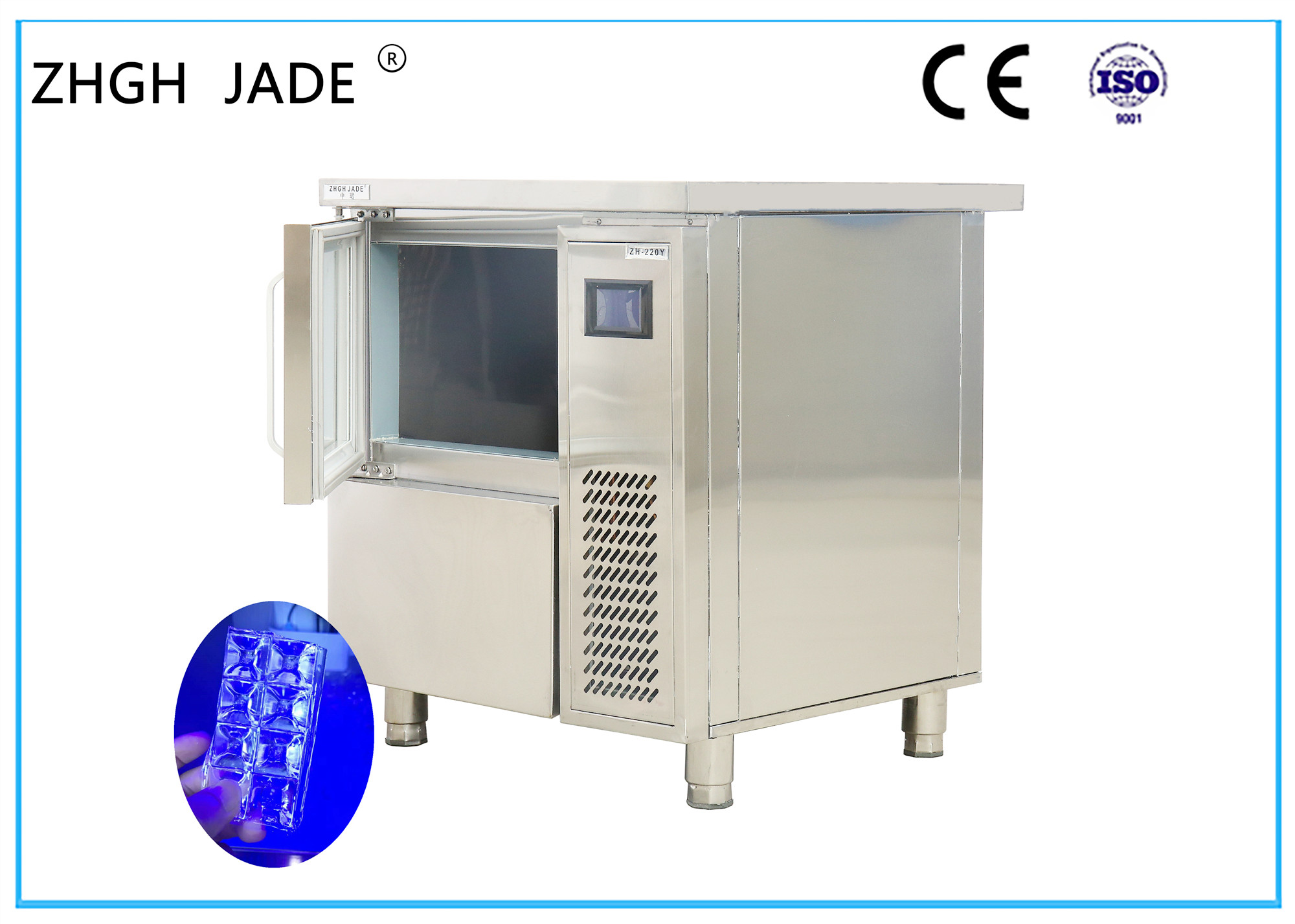 Restaurant High Capacity Ice Machine With Led Blue Light 	R404A Refrigerant