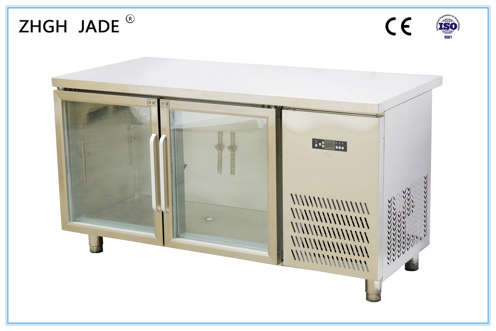 Durable Blue Light Inside Refrigerator With Double Pane Glass Doors