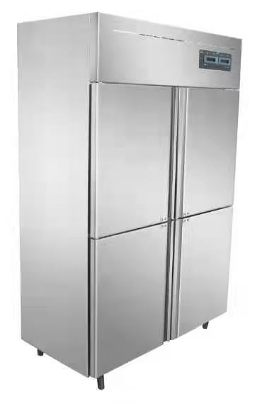 Vertical Air Cooled Four Doors Stainless Steel Commercial Refrigerator