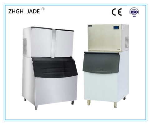 Water Cooling Square Ice Machine With Double Ice Trays 680Kg / 24H Output with Storage Barrel