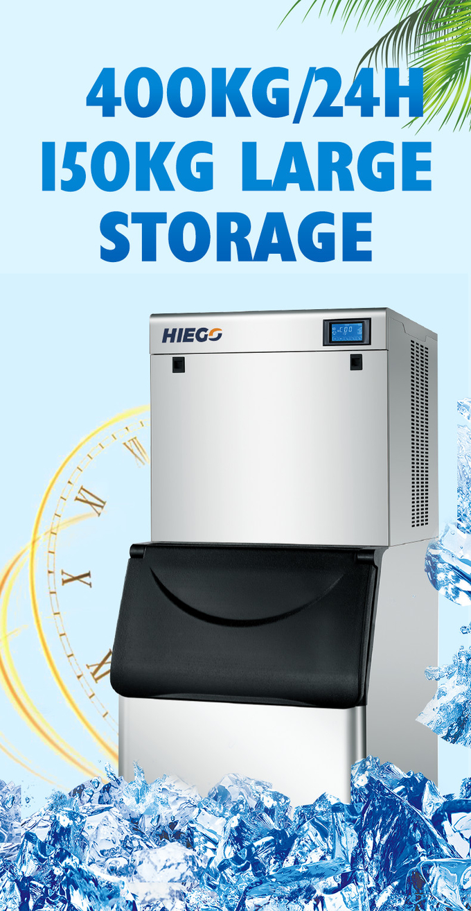 400kg R404a Automatic Ice Machine Big Output 150kg High Capacity 6