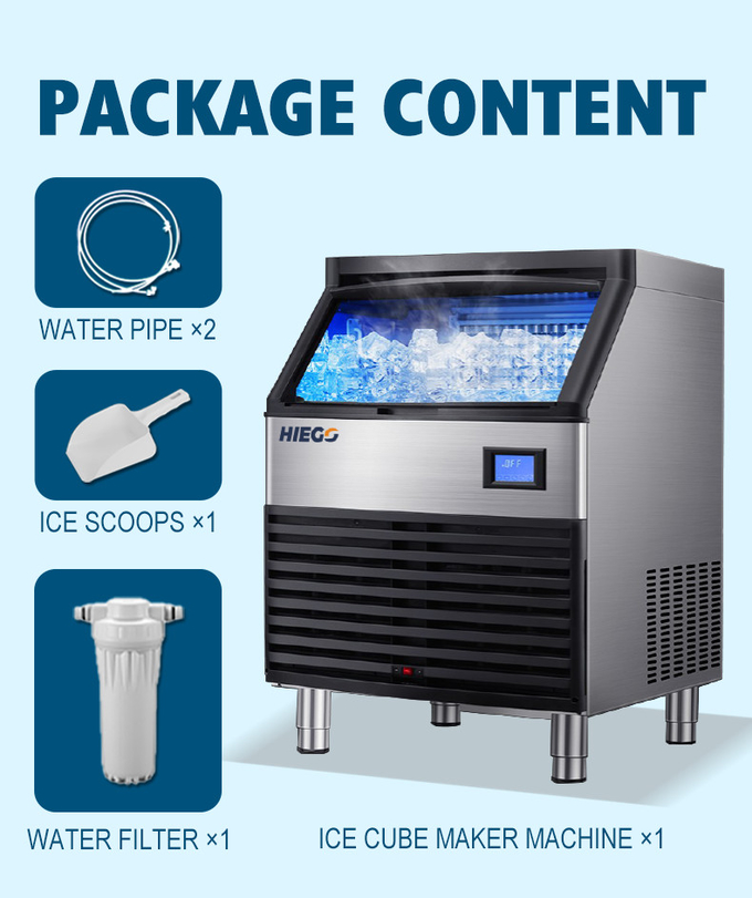 Stainless Steel ABS Ice Maker Machine 90kg Commercial Cube Ice Machine 5