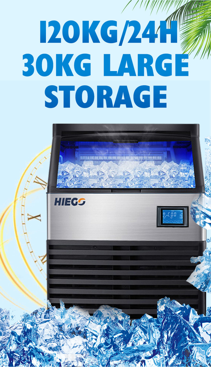 120KG Commercial Nugget Ice Maker Air Cooling High Output R404a Automatic Ice Maker 1