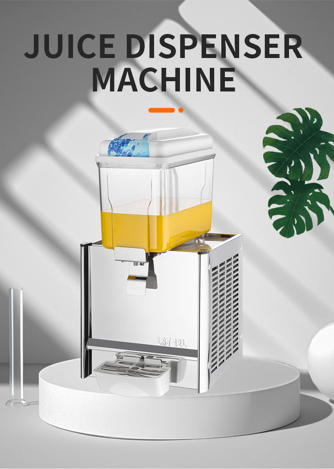 12l Orange Juice Dispenser Machine Single Tank Cold Beverage Electric Mini Juice Mixed Drink Machines 0