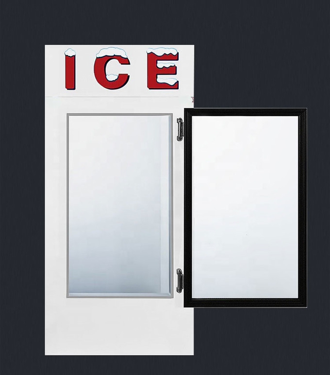 Air Cooling Glass Door Ice Merchandiser Stainless Steel 850l Ice Cream Display Case 4