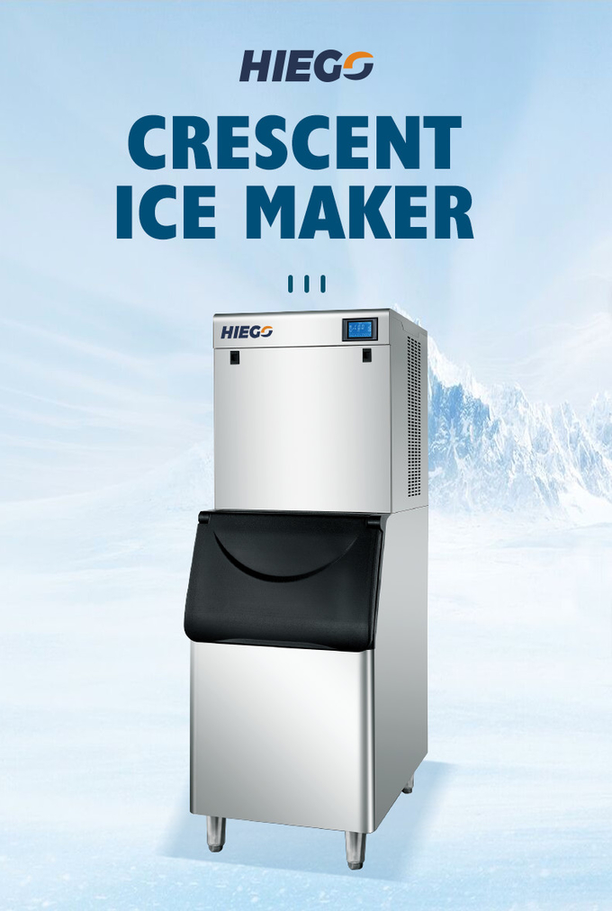 200KG /24H Commercial Crescent Ice Machine Automatic Crescent Ice Maker Machine 2