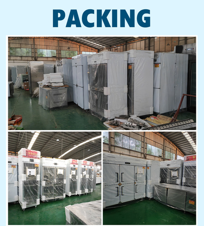 Direct Cooling Commercial Upright Refrigerator 4 Doors 1000L 14