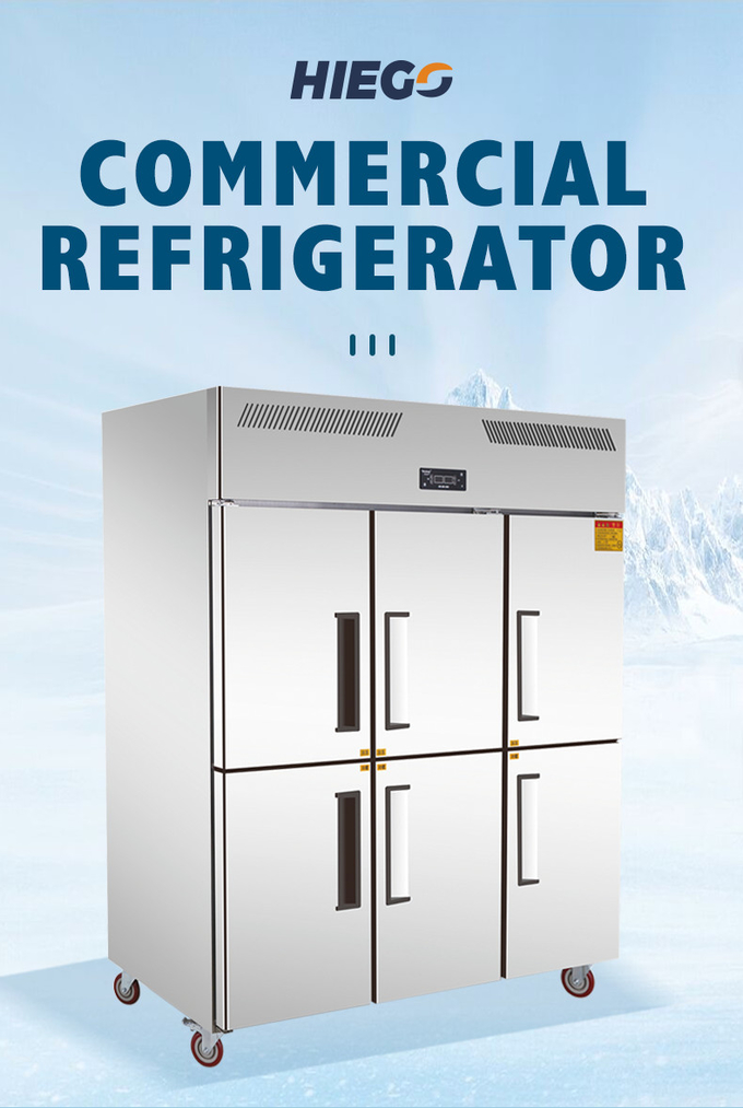 Direct Cooling Commercial Upright Refrigerator 4 Doors 1000L 0