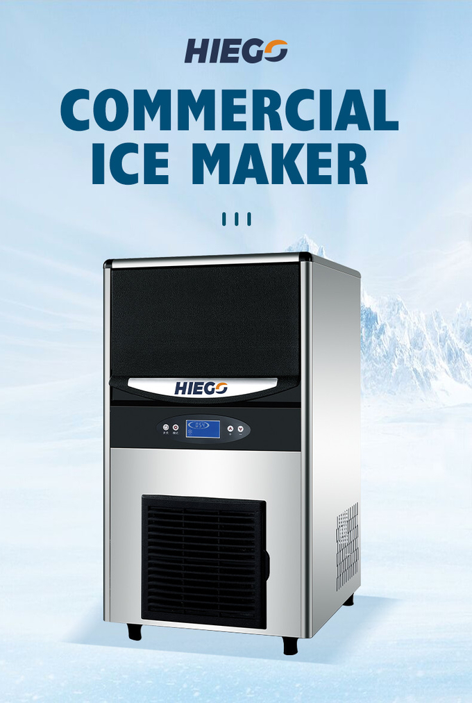 SS Countertop Automatic Ice Machine With Ice Scoop 40Kg / Day 1