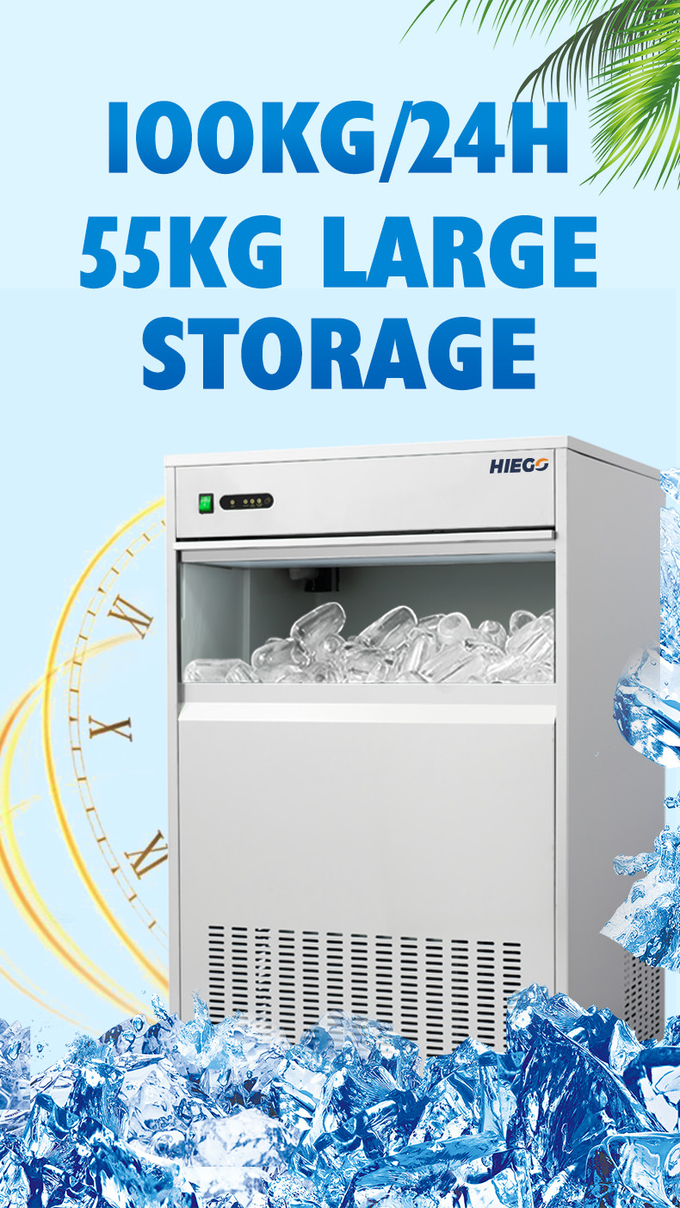 100kg Portable Bullet Ice Maker For Restaurant , 700w Commercial Nugget Ice Maker 6