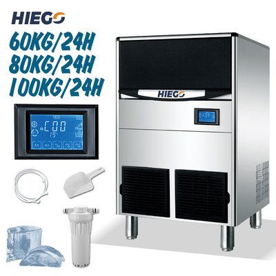 45kg Crescent Ice Machine 100kg Clear Ice Cube Maker Air Cooling