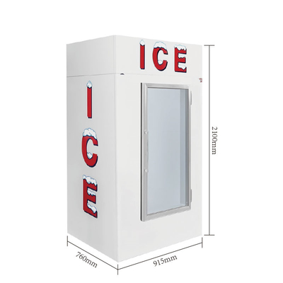 1841L R404a Bagged Ice Merchandiser With Heating Glass Door