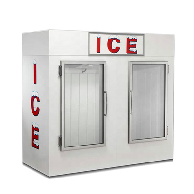 Double Doors Ice Storage Freezer Merchandiser For Outdoor 1841L