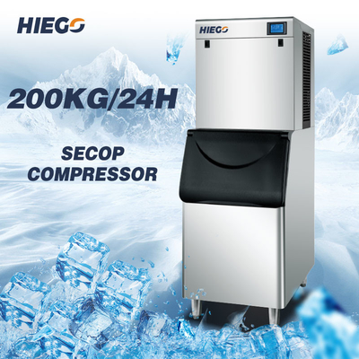 200kg Automatic Ice Machine Split Ice Cube Maker Machine R404a Air Cooled