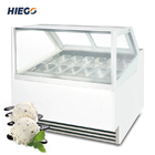 Commercial Ice Cream Display Unit 50-60hz Gelato Dipping Cabinet