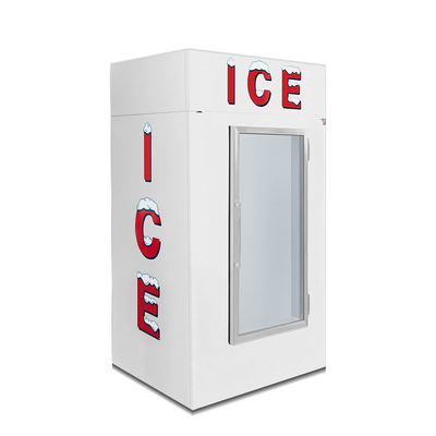 Defrost Auto Cold Wall Outdoor Ice Merchandiser Glass Ice Cream Cabinet Stainless Steel