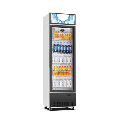 One Plug In Glass Door Upright Display Chiller Commercial Fridge