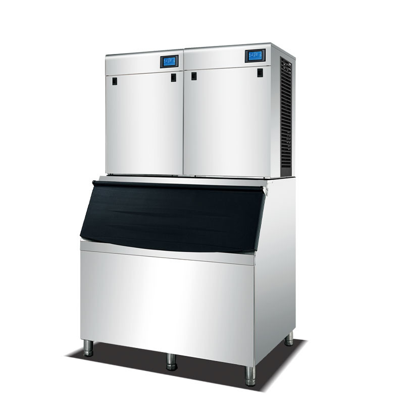 1Ton Cube Ice Maker Machine Crystal 1000kg/24H Big Capacity Ice Maker