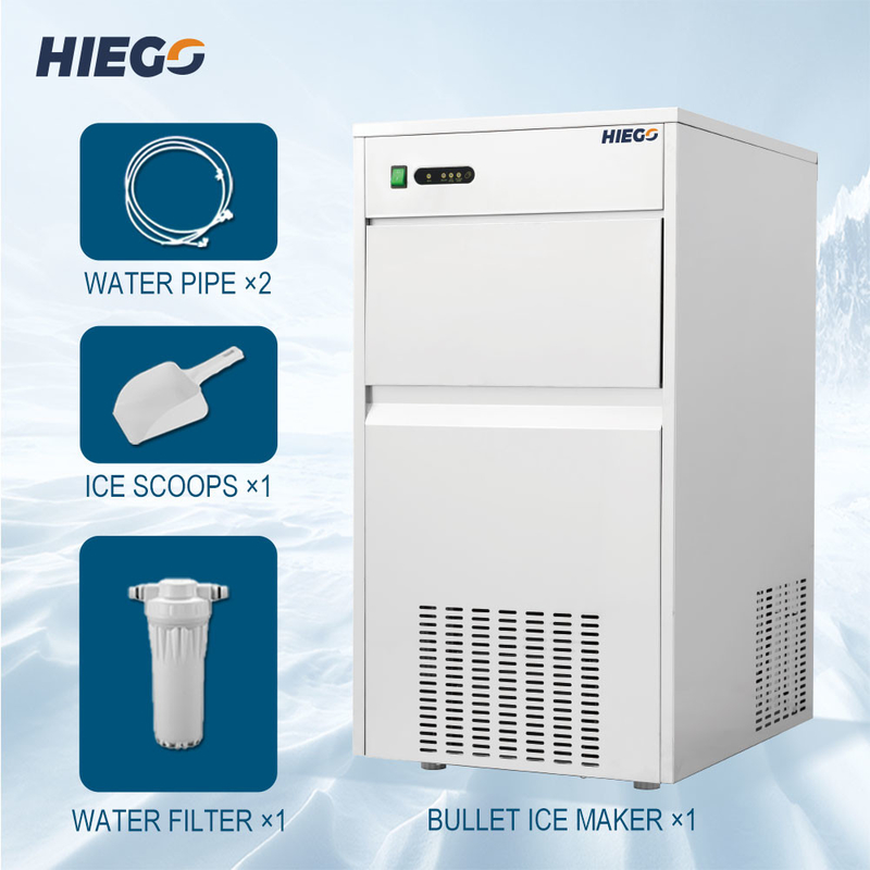 Commercial Nugget Ice Machine Portable 100kg Air Cooling Bullet Ice Maker For Home