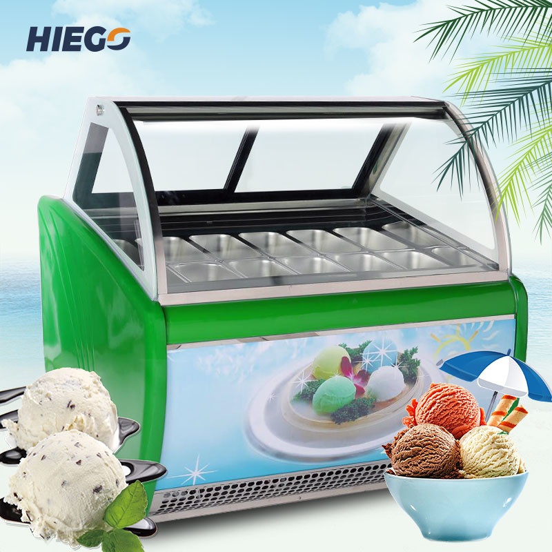 R404 Ice Cream Cone Display Cabinet Baked Pastry Ice Cream Dipping Case Stand Alone