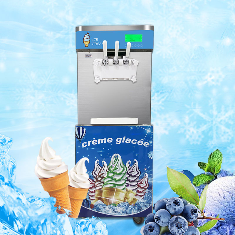 58L/H Commercial Ice Cream Machine A Glace Air Cooling Italian Gelato Maker