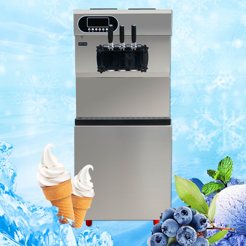 25-28L/H Soft Serve Ice Cream Machine 3 Flavors Maker Machine