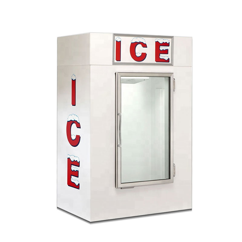 R404a Outdoor Ice Merchandiser Display Air Cooling Ice Cream Merchandiser