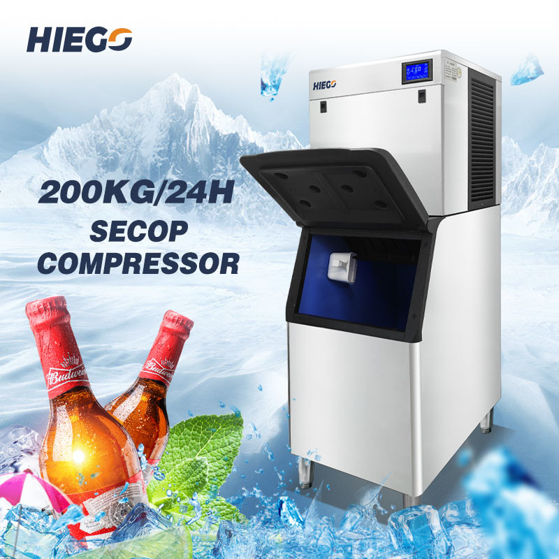 110kg Automatic Commercial Ice Machine 200kg R404a Instant Ice Maker