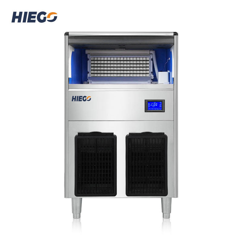 100KG Barrel Ice Maker R404a Commercial Ice Cube Machine Air Cooling