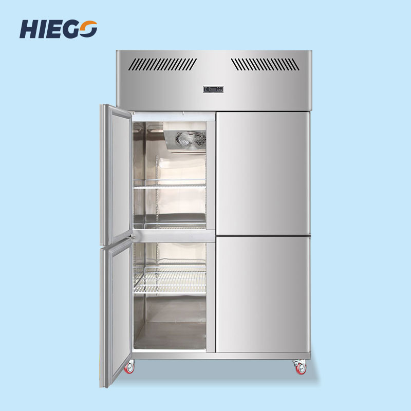 1000L Stainless Steel Freezer For Meat 4 Doors Fan Cooling Vertical Kitchen Refrigerator