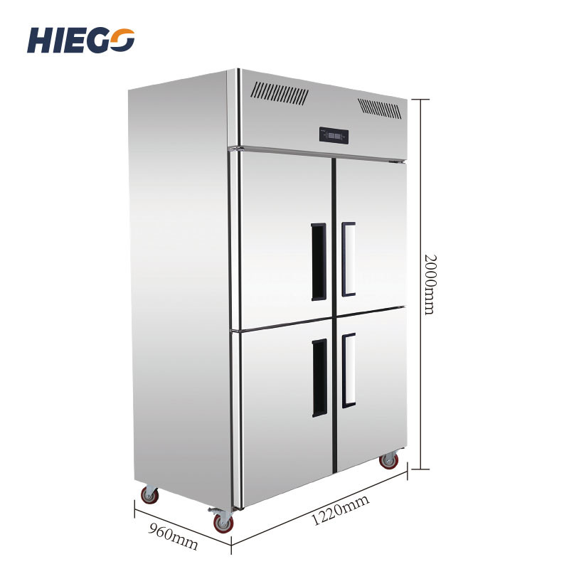 Direct Cooling Commercial Upright Refrigerator 4 Doors 1000L