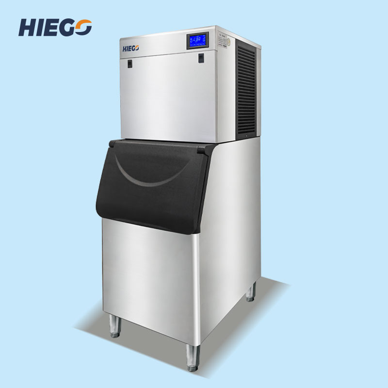 R404a Industrial Automatic Ice Machine 200KG Timing Cleaning Commercial Ice Cube Maker