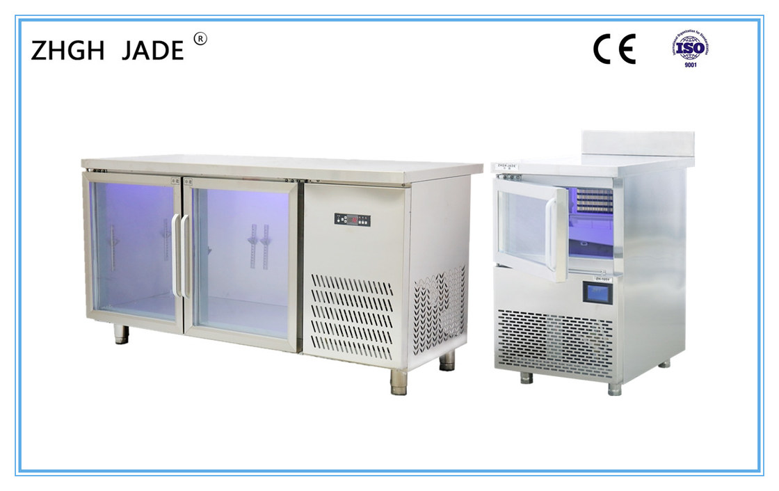 Blue Light Commercial Kitchen Fridge , Energy Saving Under Counter Fridge