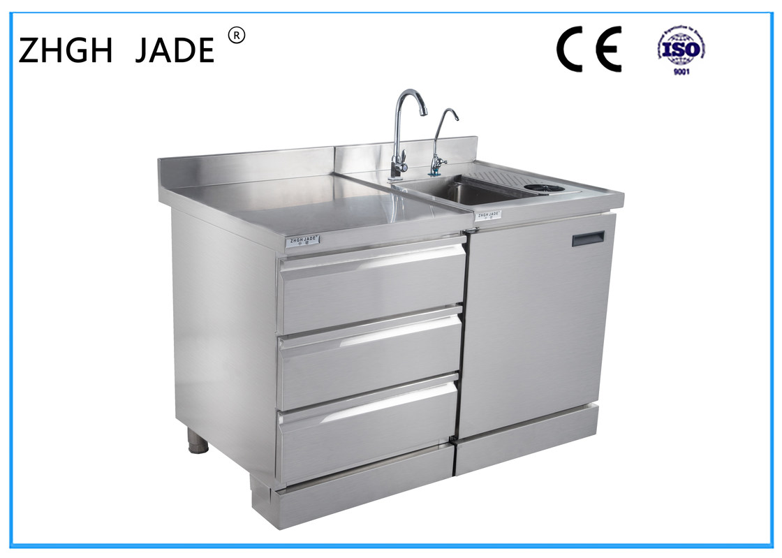 Custom Stainless Steel Kitchen Worktop , Stainless Steel Bar Counter