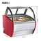 Commercial Countertop Ice Cream Dipping Freezer 16 Pans Gelato Display Case