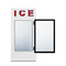 Defrost Auto Cold Wall Outdoor Ice Merchandiser Glass Ice Cream Cabinet Stainless Steel