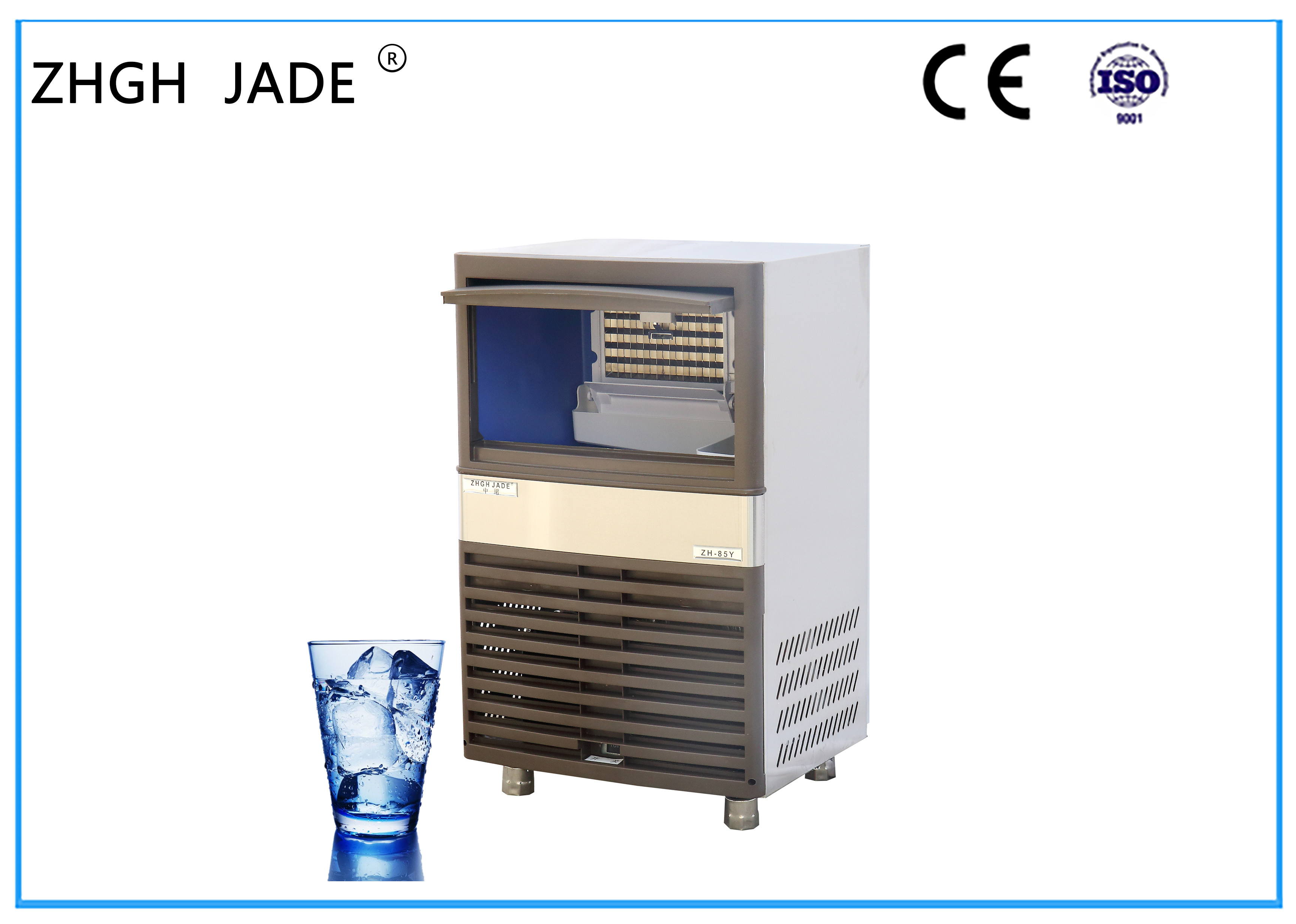Food Grade Air Cooled Ice Maker With Nickel Evaporation Tray R404A