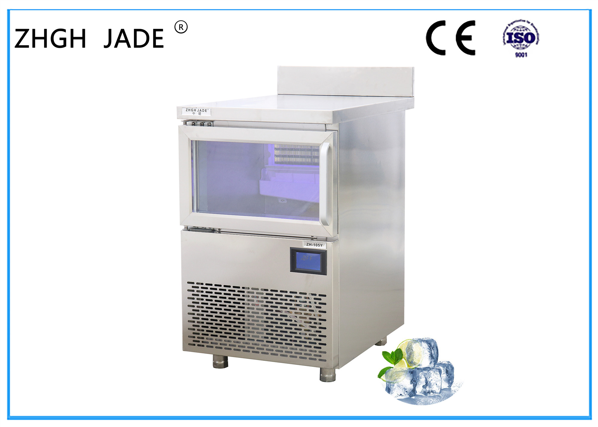 R404A Refrigerant Commercial Bar Ice Maker Water Flowing Mode 500 * 800