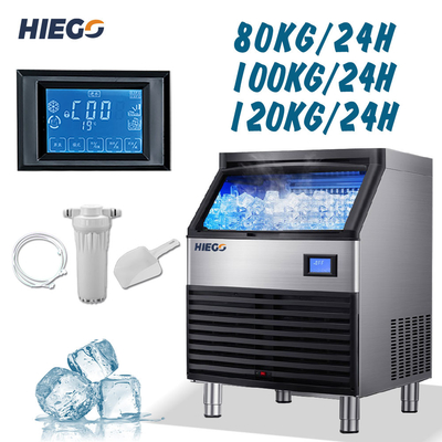 Ice Cube 100kg 24H Full-Automatic Ice Cubes Maker Machine 80kg 120KG Ice Maker