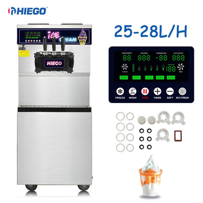 1800w Commercial Ice Cream Machine Frozen Cream Preparation Tool With Panasonic Compressor 50HZ