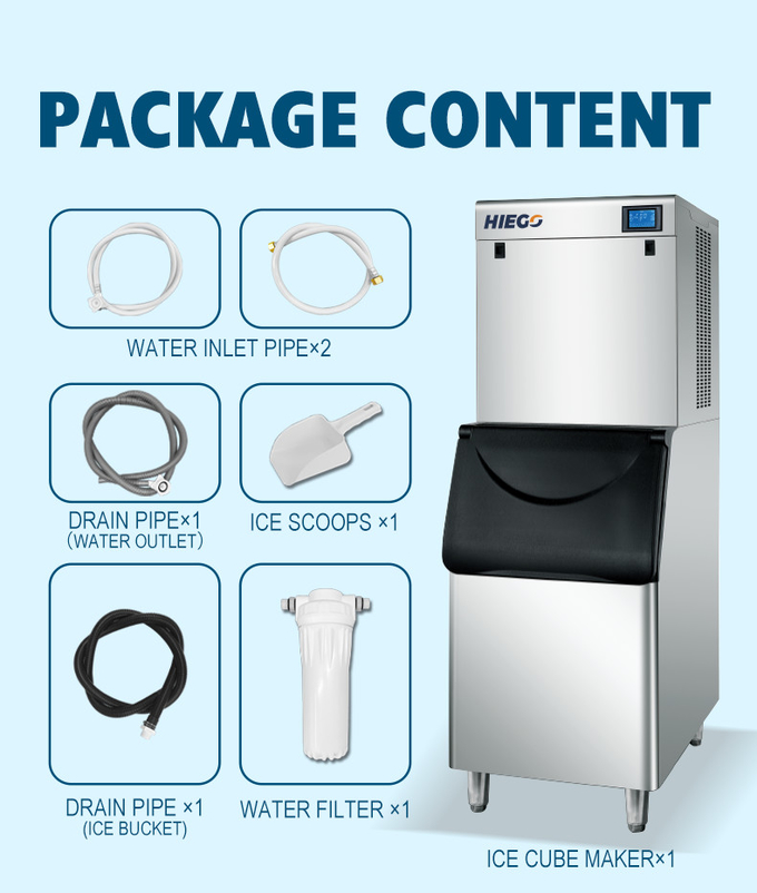 R404a Automatic Ice Machine Large Capacity 850Ibs Commercial Ice Cube Maker 9