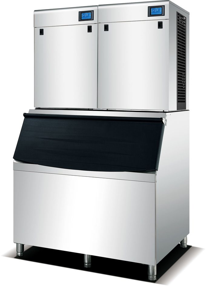 SUS304 Commercial Cube Ice Machine 1000Kg With LCD Panel 0