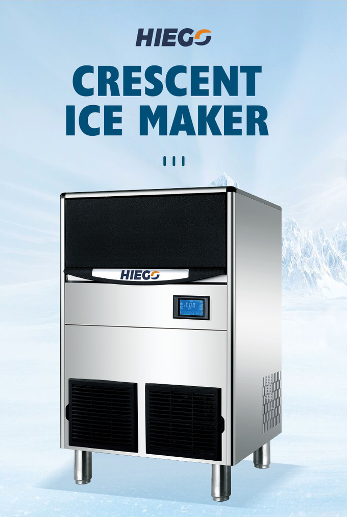 150lb Crescent Ice Machine Ice , Cube Commercial Ice Maker With Bin 70lb 1