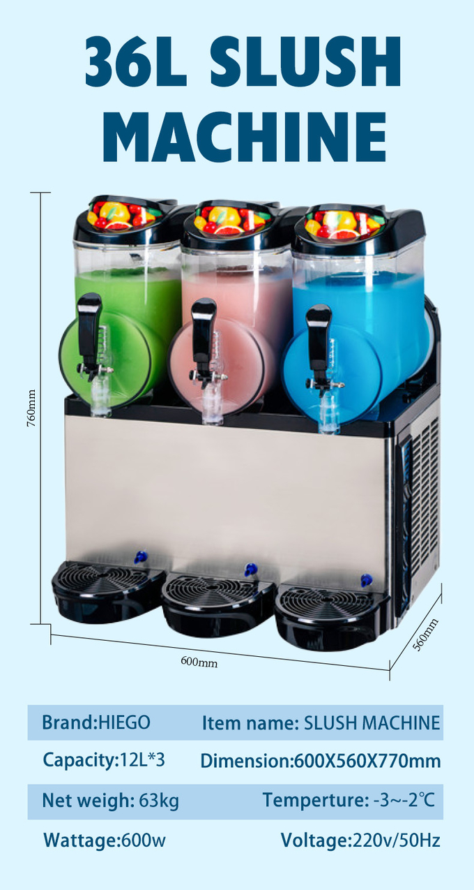 Commercial Slush Machine Full Automatic 36l Margarita For Frozen Drink 0