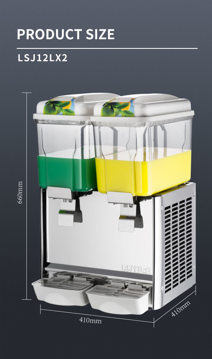 36l 3 Tank Juice Dispenser Stainless Steel Fruit Juice Cooler Machine Portable 8